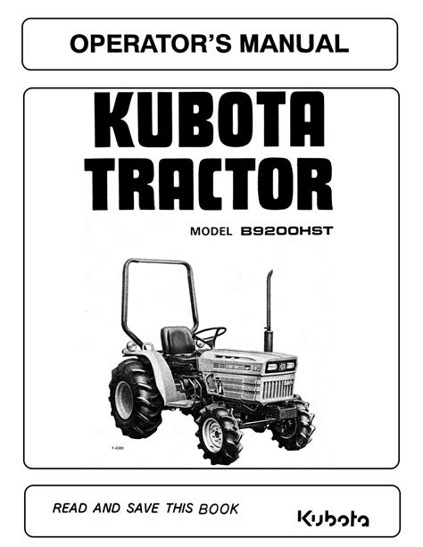 kubota tractor manuals